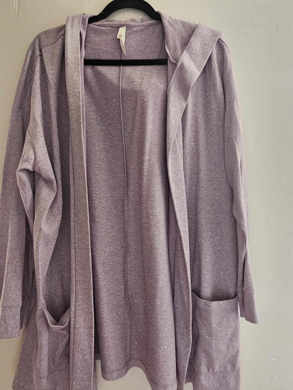 LuLaRoe Lavender Hooded Open Cardigan